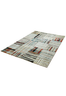 Adobe Beige Square Pattern Rug