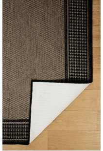 Soleil Black Border Flatweave Rug