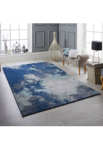 Alex Modern Blue Abstract Rug