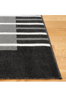 Alfa Modern Striped Border Rug