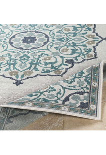 Ambient Ivory Floral Outdoor Rug