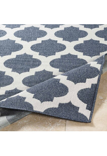 Ambient Blue Outdoor Trellis Rug