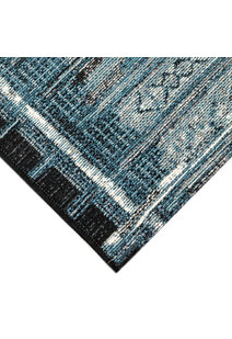 Aperto Blue Tribal Pattern Rug