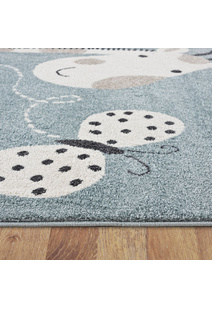 Kade Giraffe Blue Kids Rug