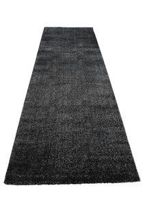 Leo Modern Thick Plain Black Rug