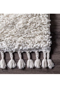 Lucy Cream Shaggy Moroccan Rug