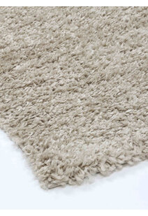 Luis Plain Beige Shaggy Rug