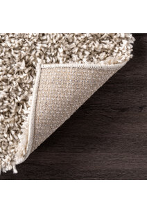 Luis Plain Beige Shaggy Rug