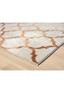 Loren Orange Moroccan Trellis Rug