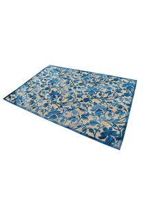 Marly Blue Floral Emblem Rug