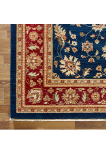 Parker Navy Traditional Floral Rug