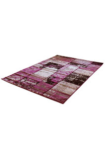 Paris Carved Lilac Patchwork Rug