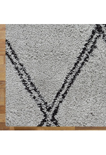 Salem Grey Moroccan Shaggy Rug