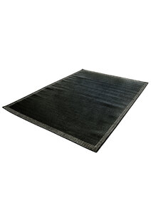 Storm Plain Black Flatweave Rug