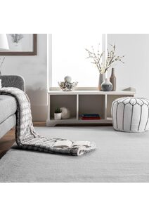 Sofi Grey Faux Rabbit Shaggy Rug