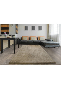 Soft Plain Brown Thick Shaggy Rug