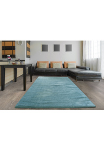 Soft Plain Blue Thick Shaggy Rug