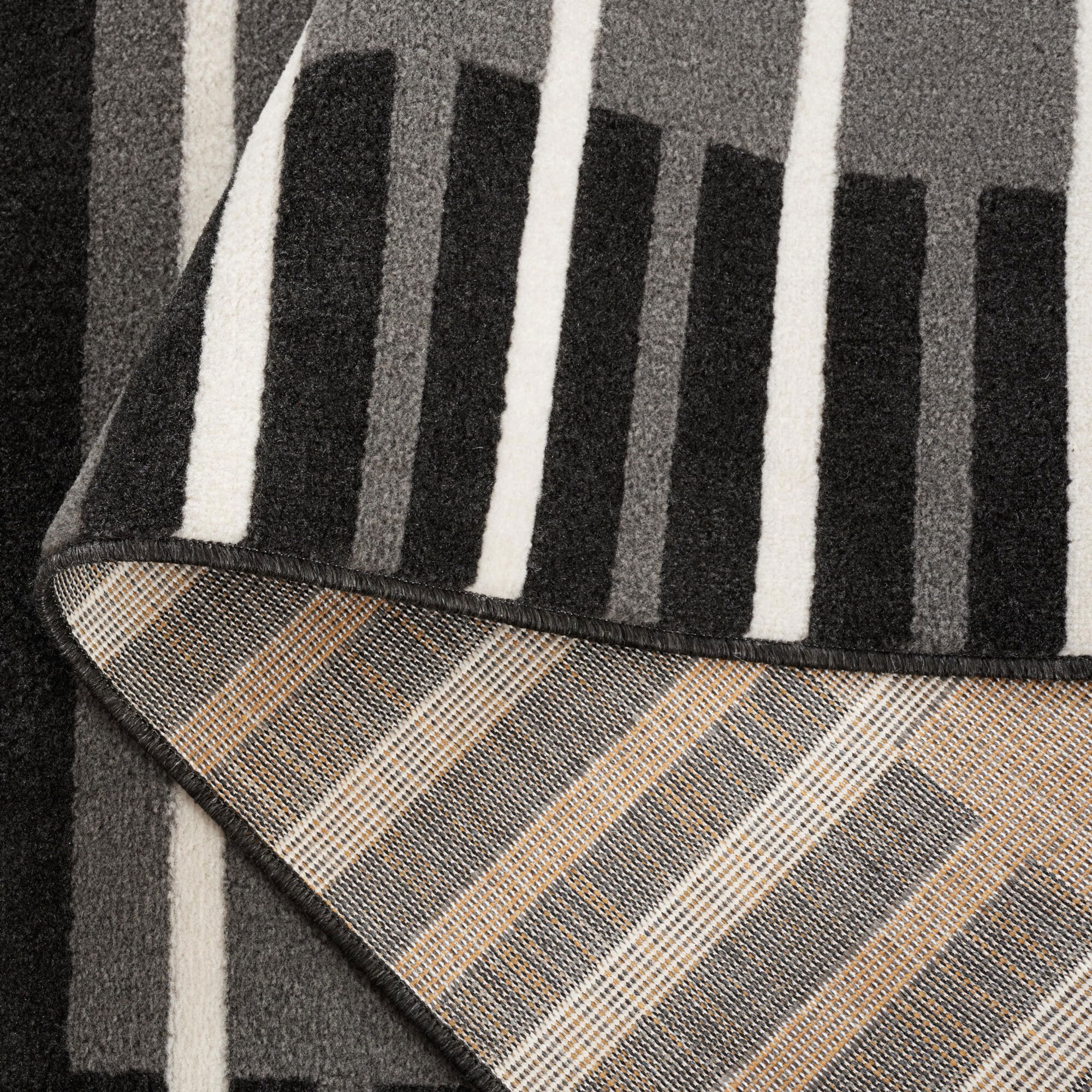 Alfa Modern Striped Border Rug