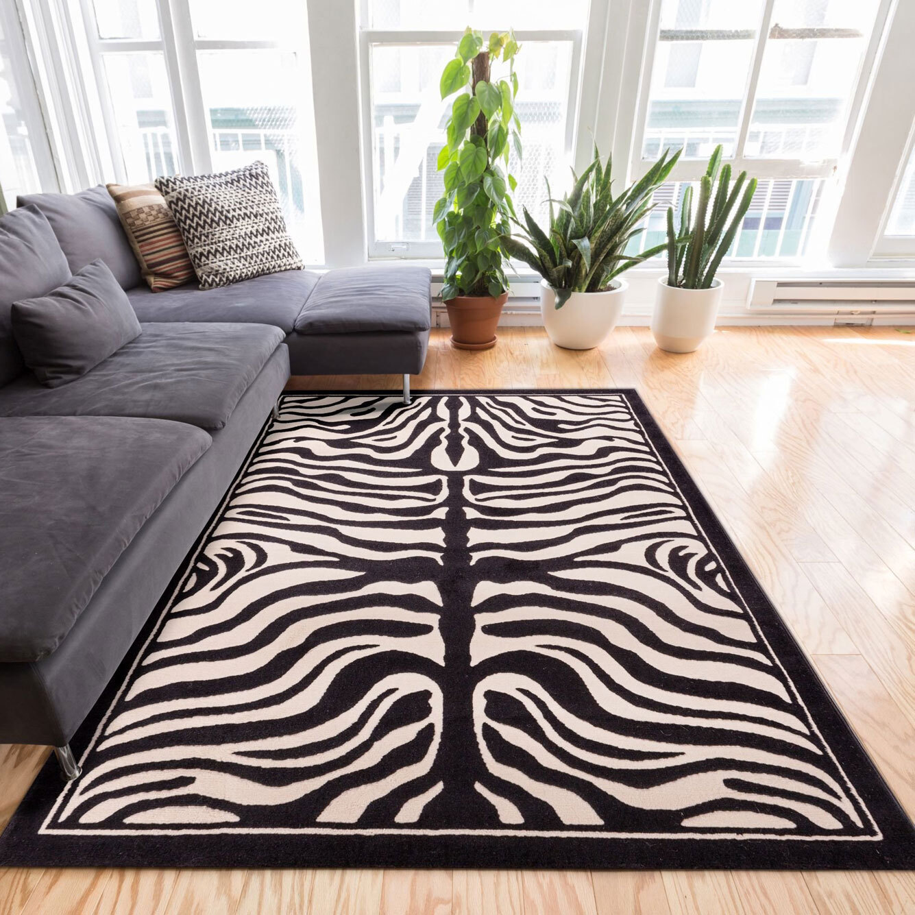 Americo Zebra Animal Print Rug