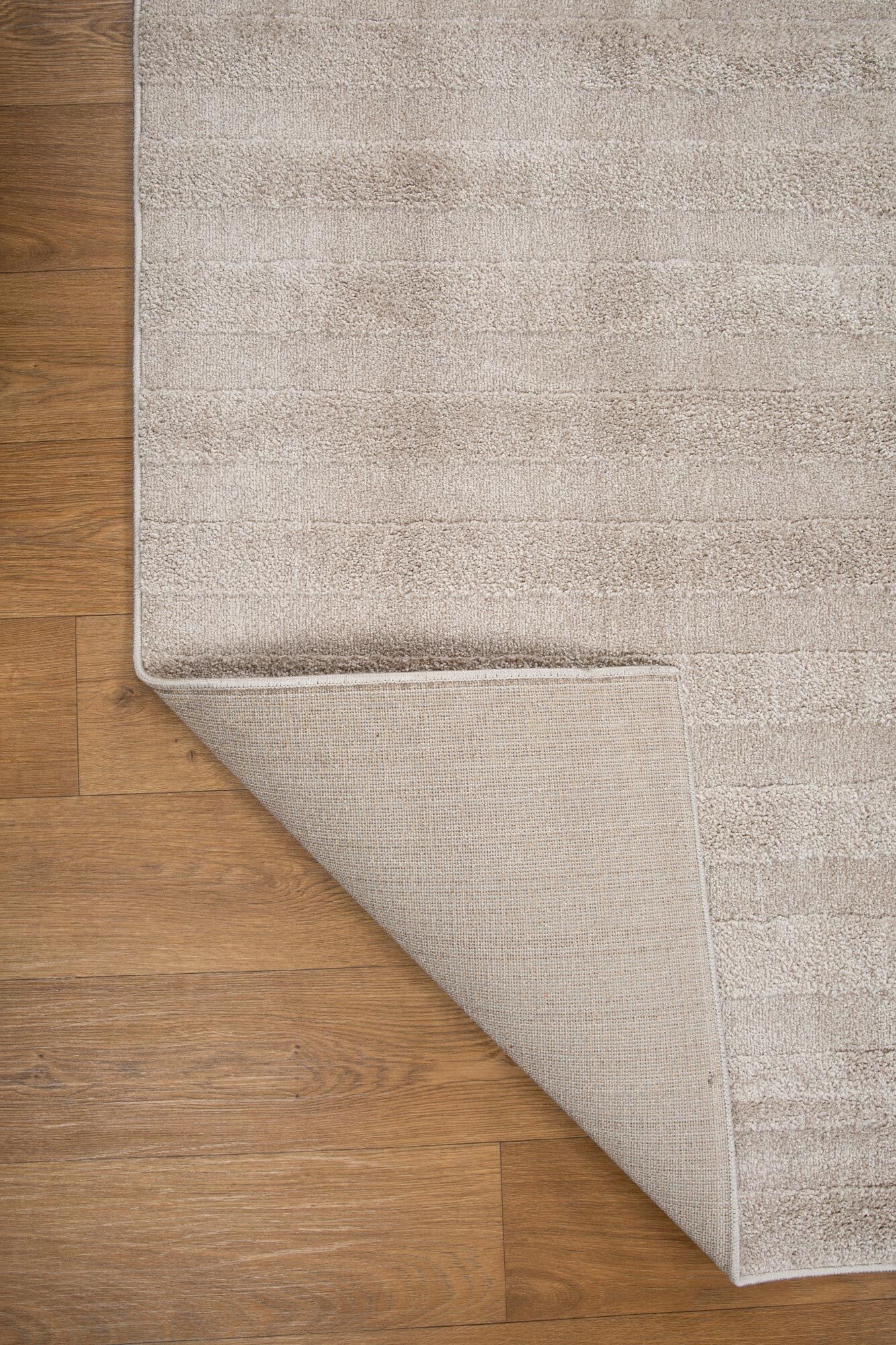 Austin Plain Beige Striped Rug