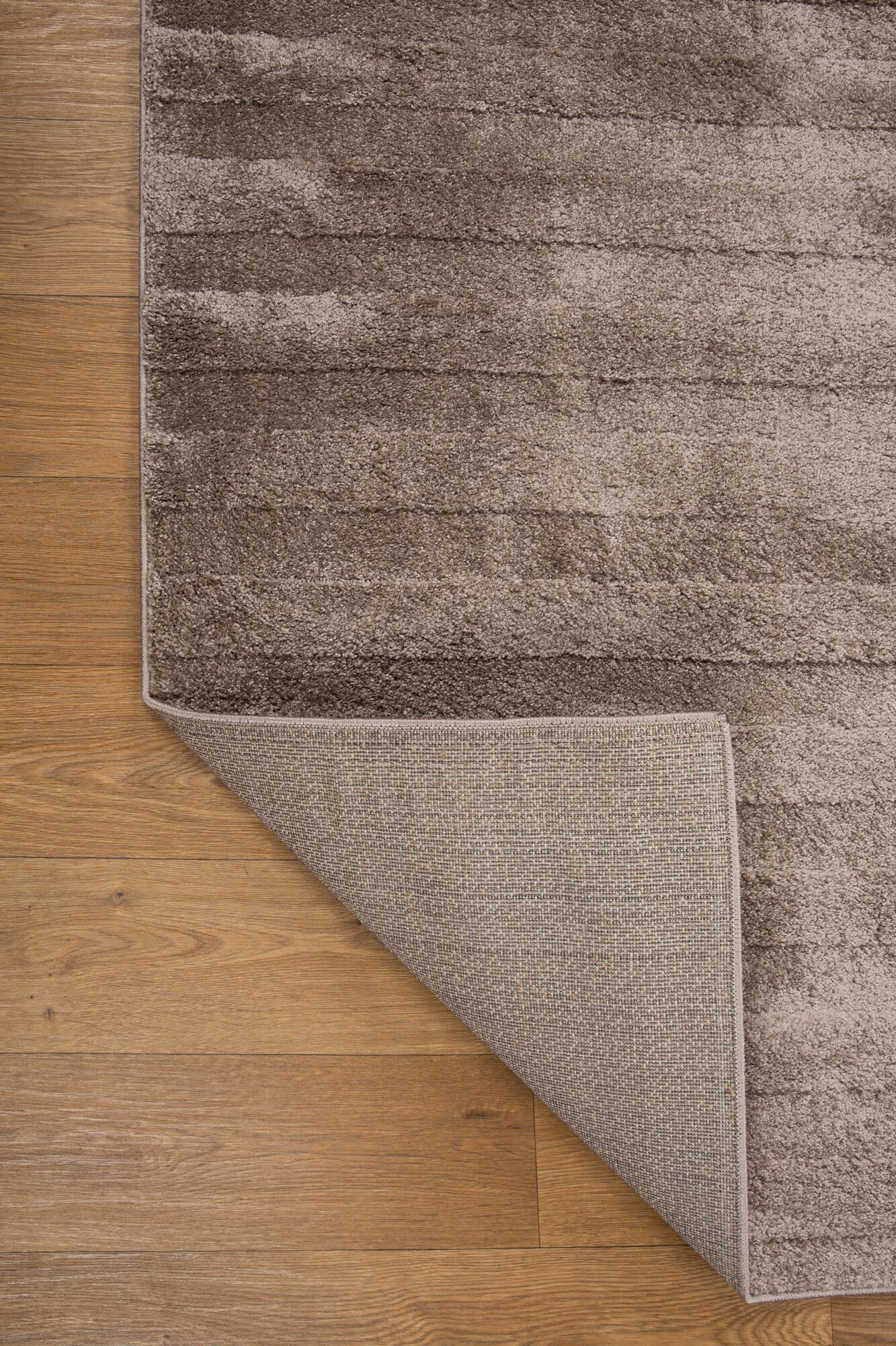 Austin Plain Brown Striped Rug