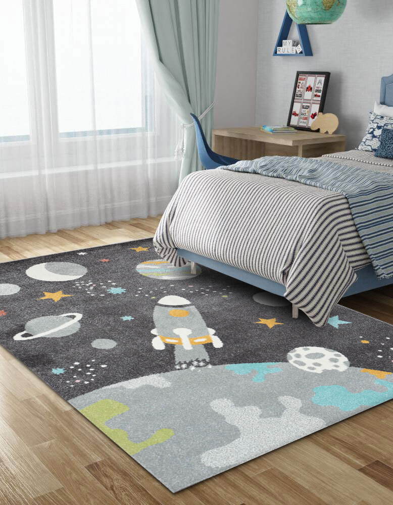 Candy Kids Space Rocket Rug