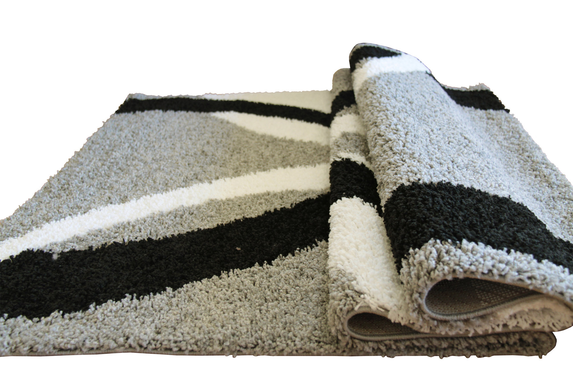 Moss Grey Modern Shaggy Rug