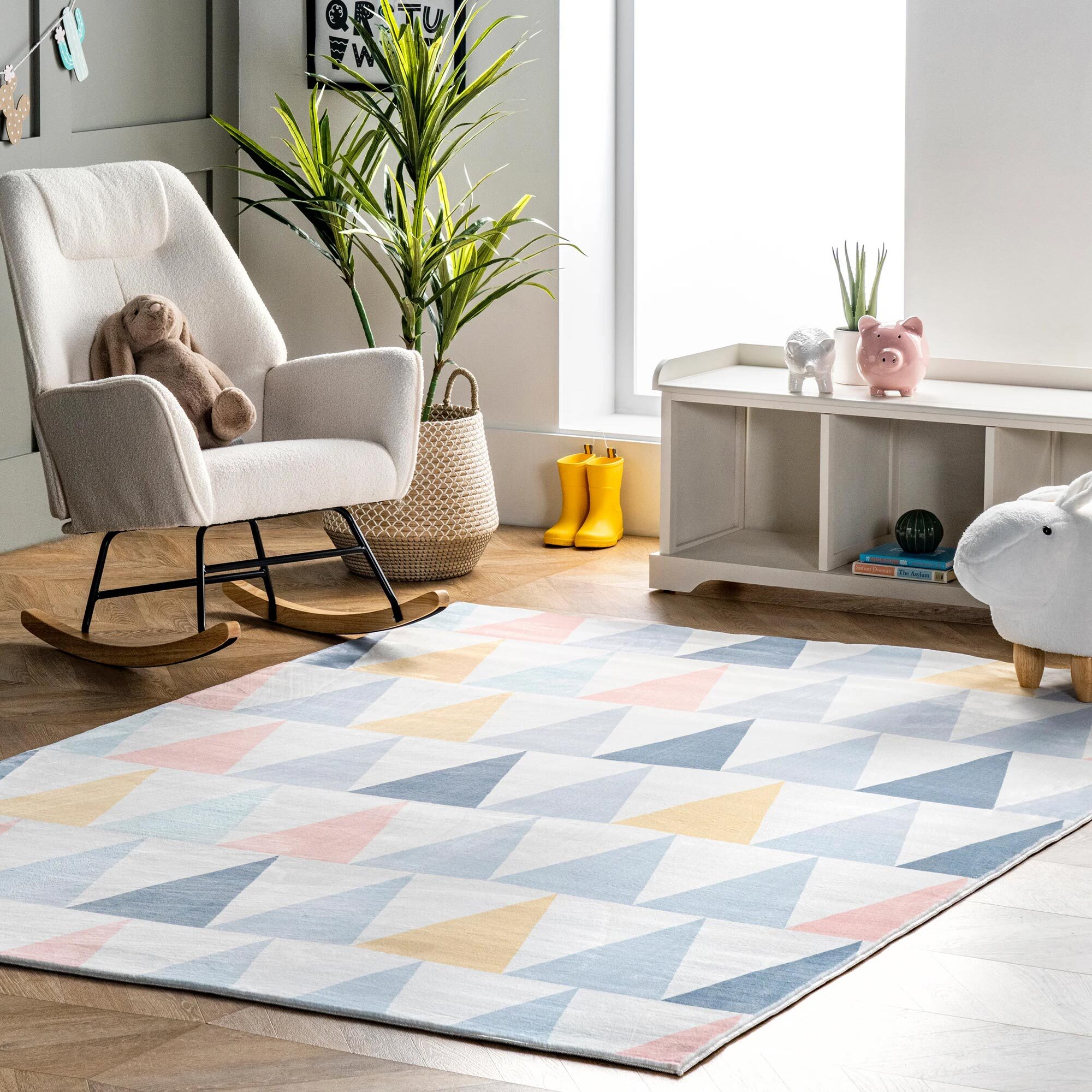 Funtime Triangle Design Kids Rug