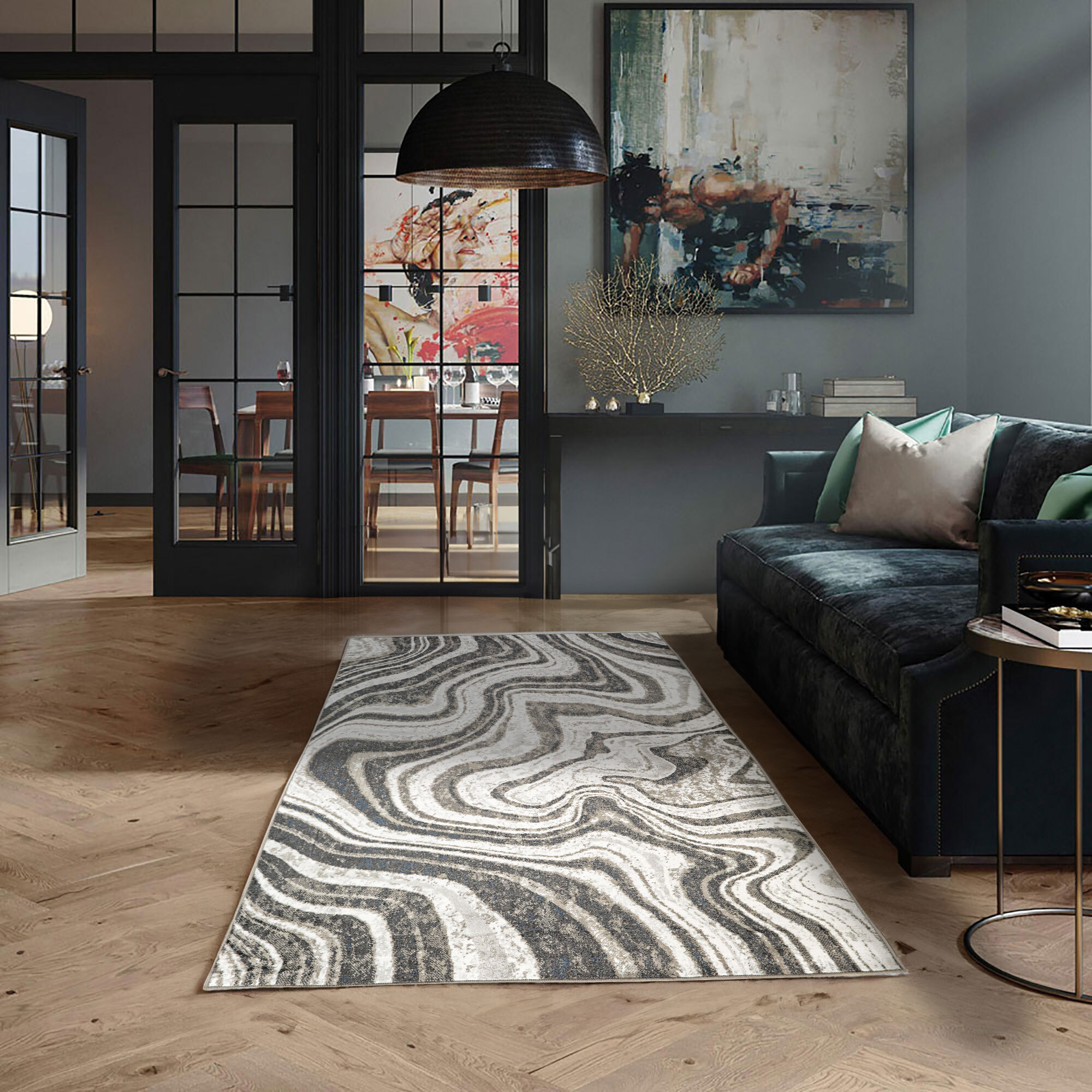 Hebden Modern Abstract Rug