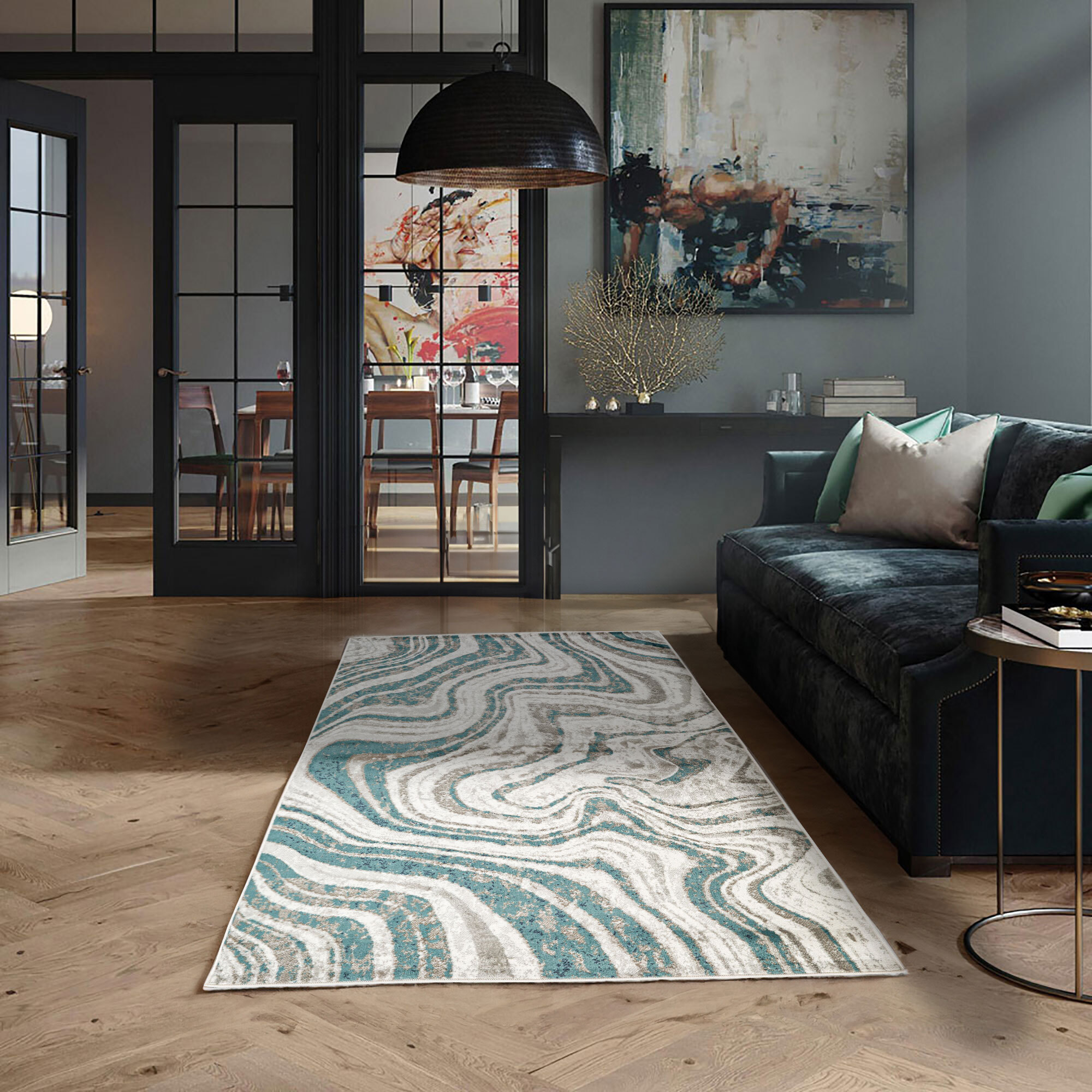 Hebden Modern Abstract Rug