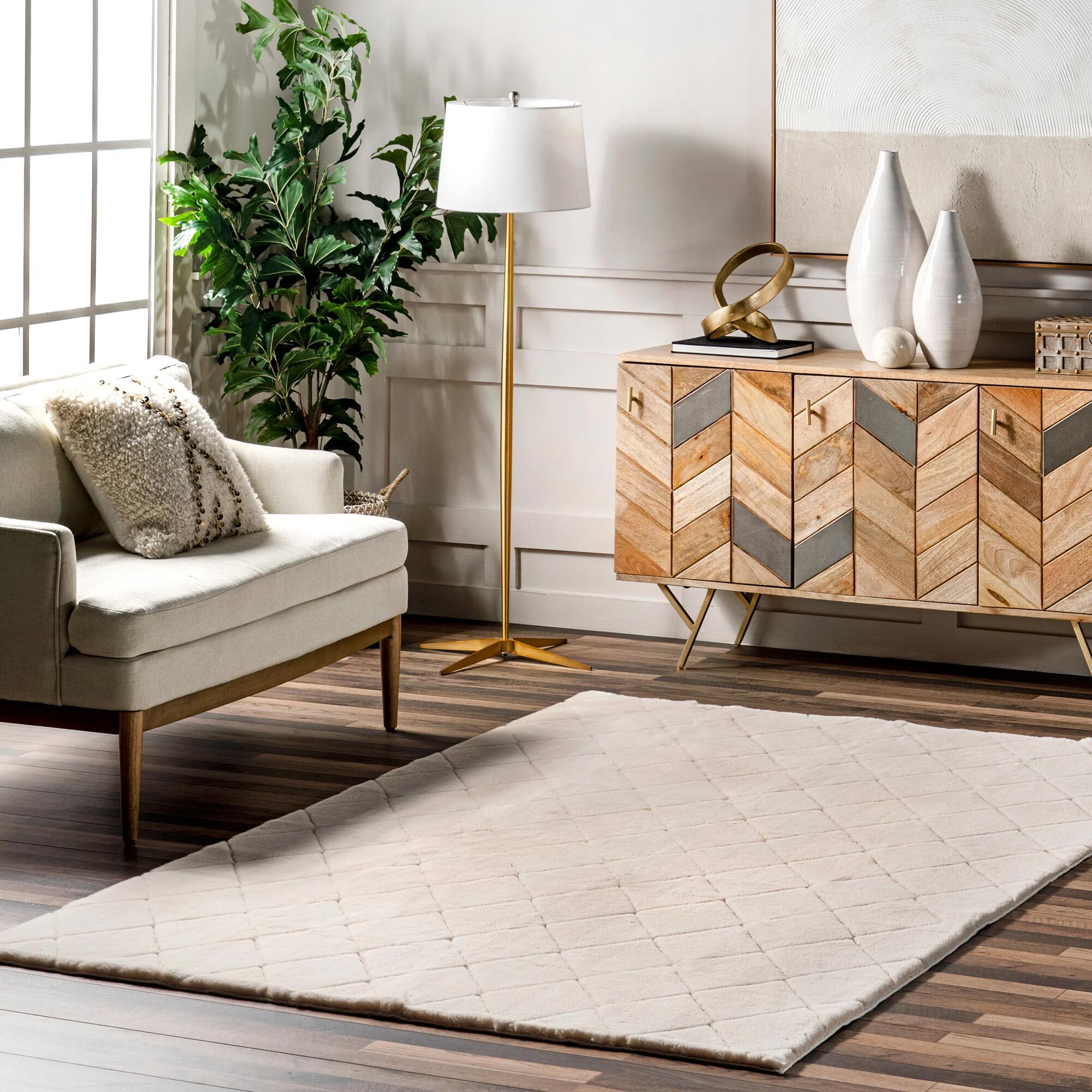 Jessa Washable Trellis Rug