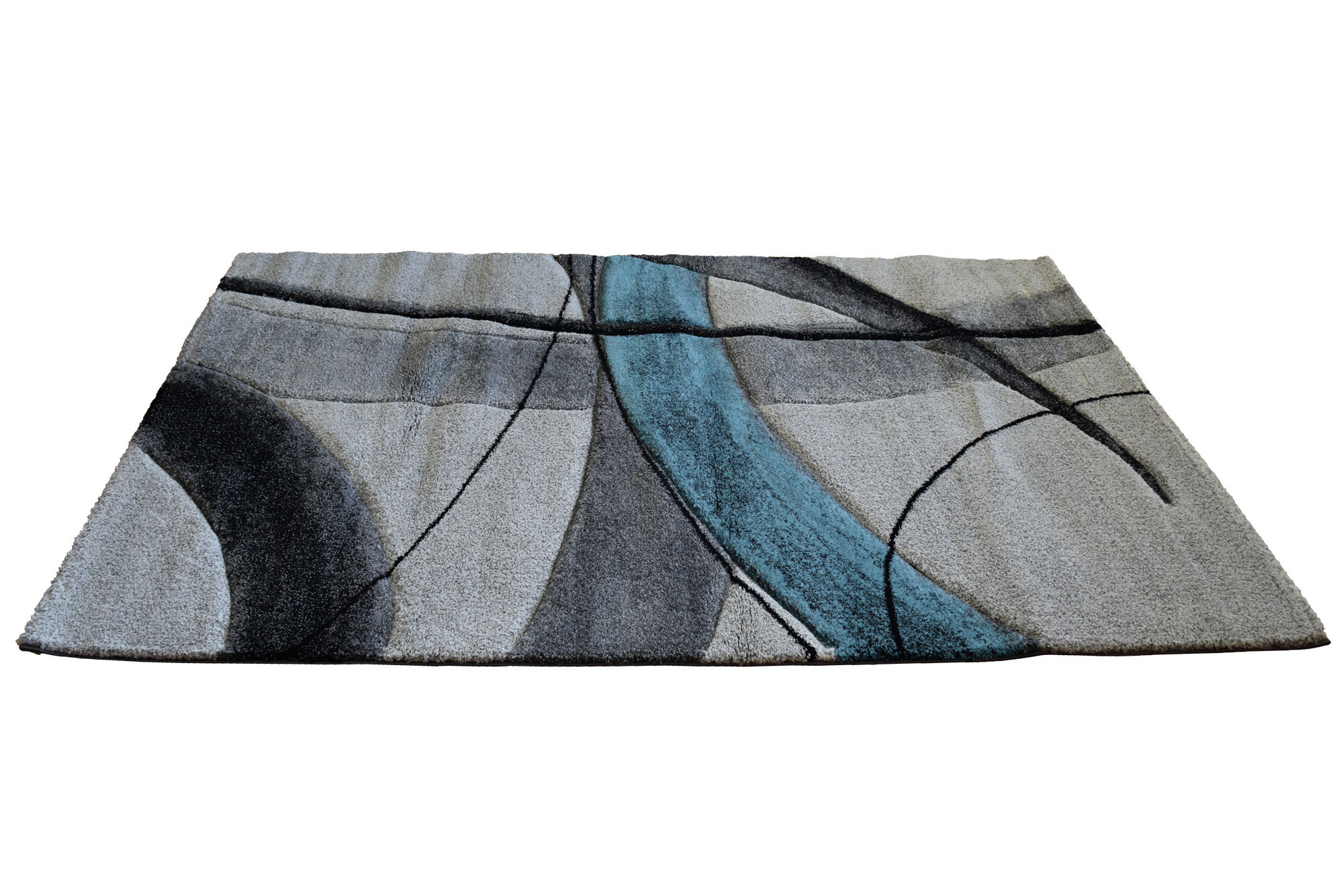 Lucia Modern Blue Abstract Rug