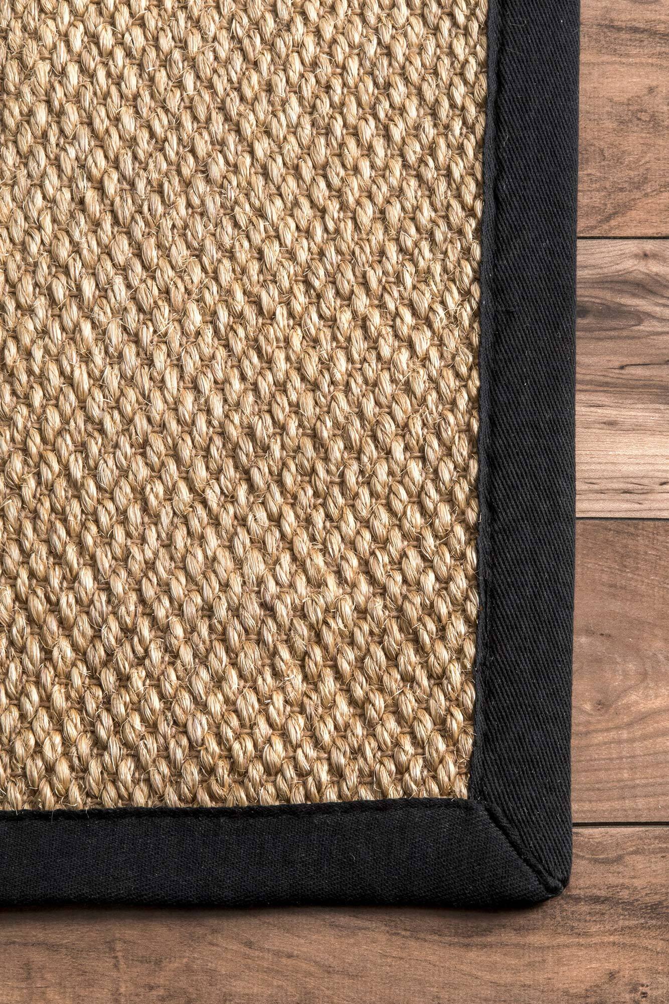 Lidia Sisal Flatweave Border Rug