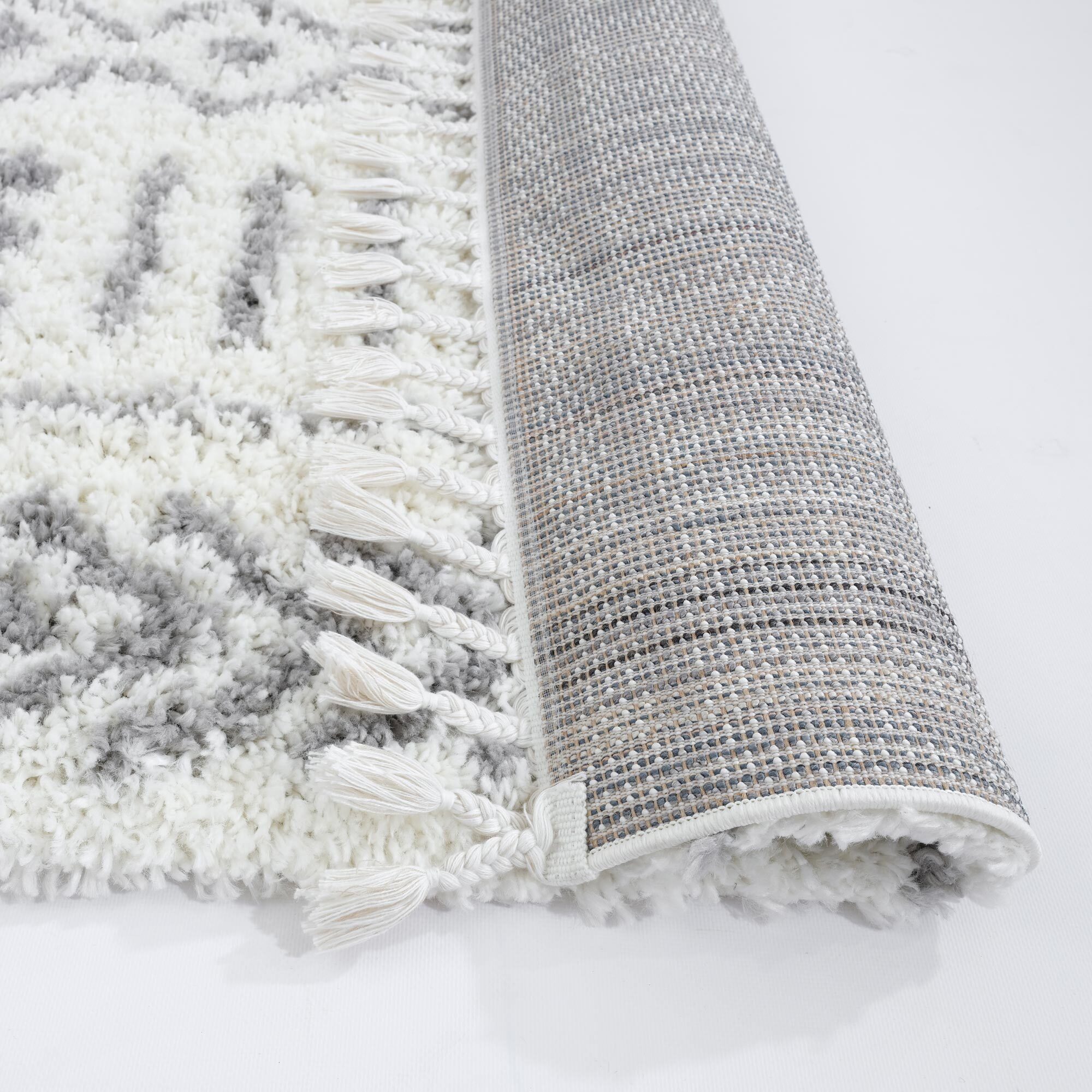 Larry Moroccan Tassel Shaggy Rug