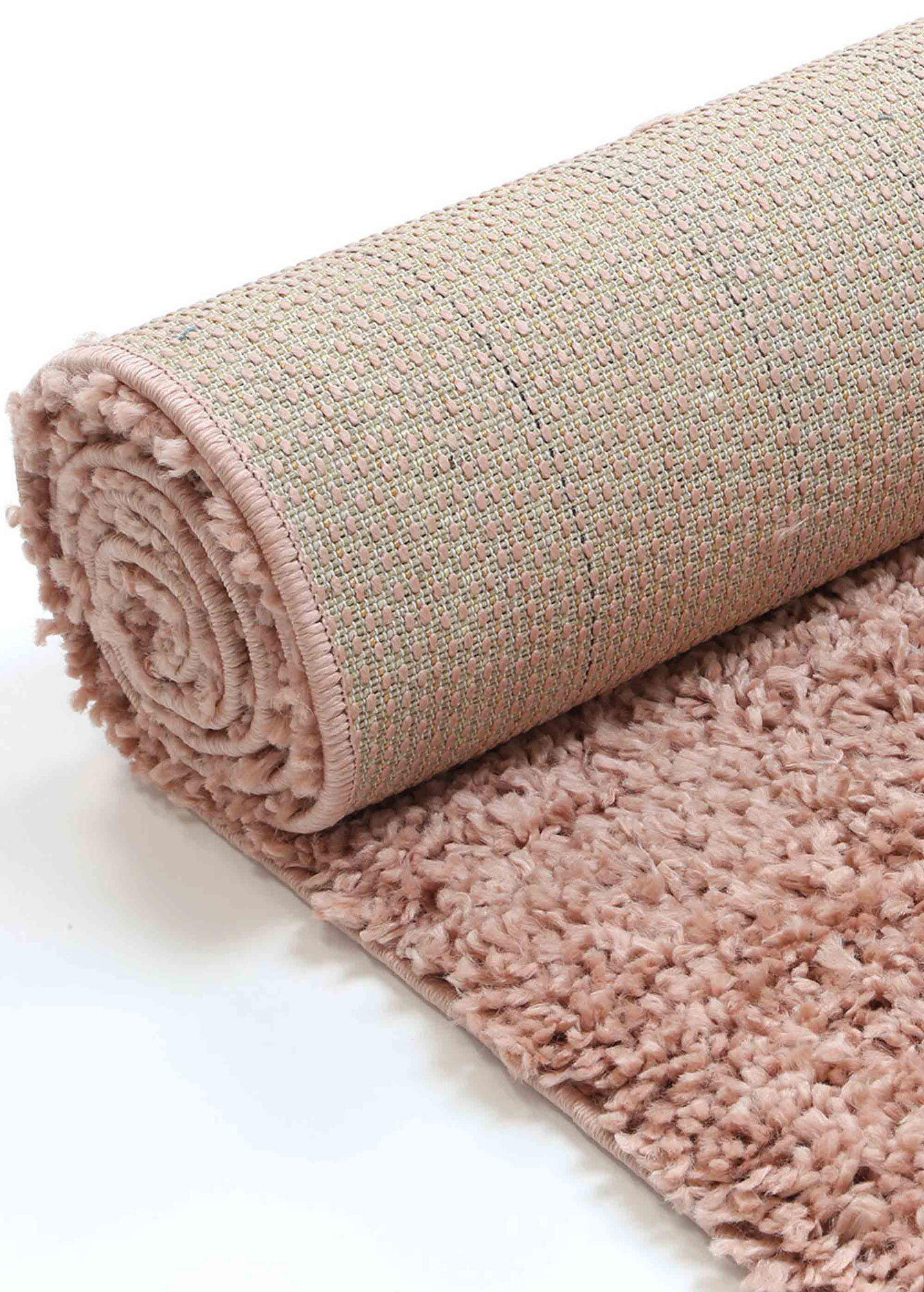 Luis Plain Pink Shaggy Rug