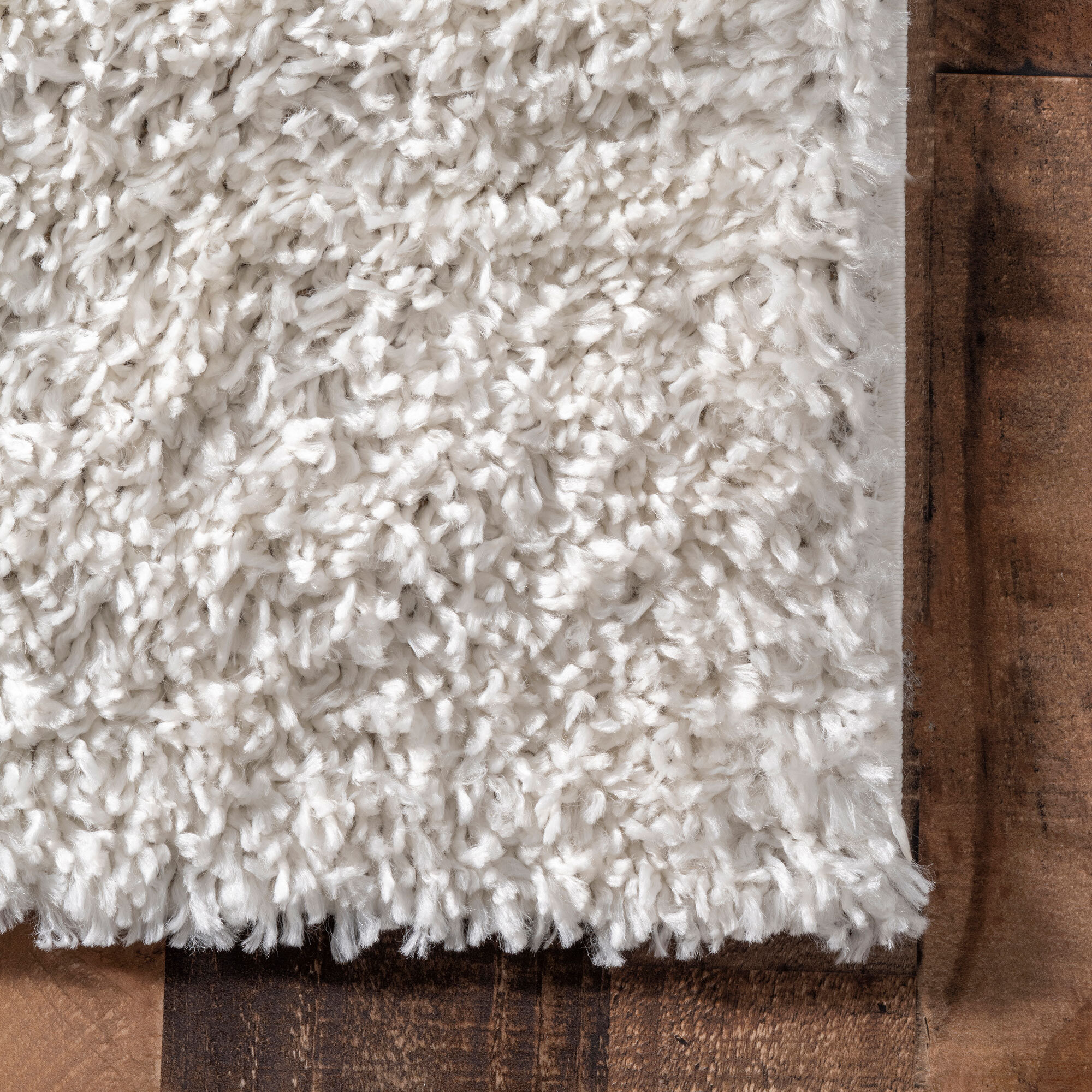 Luis Plain Cream Shaggy Rug