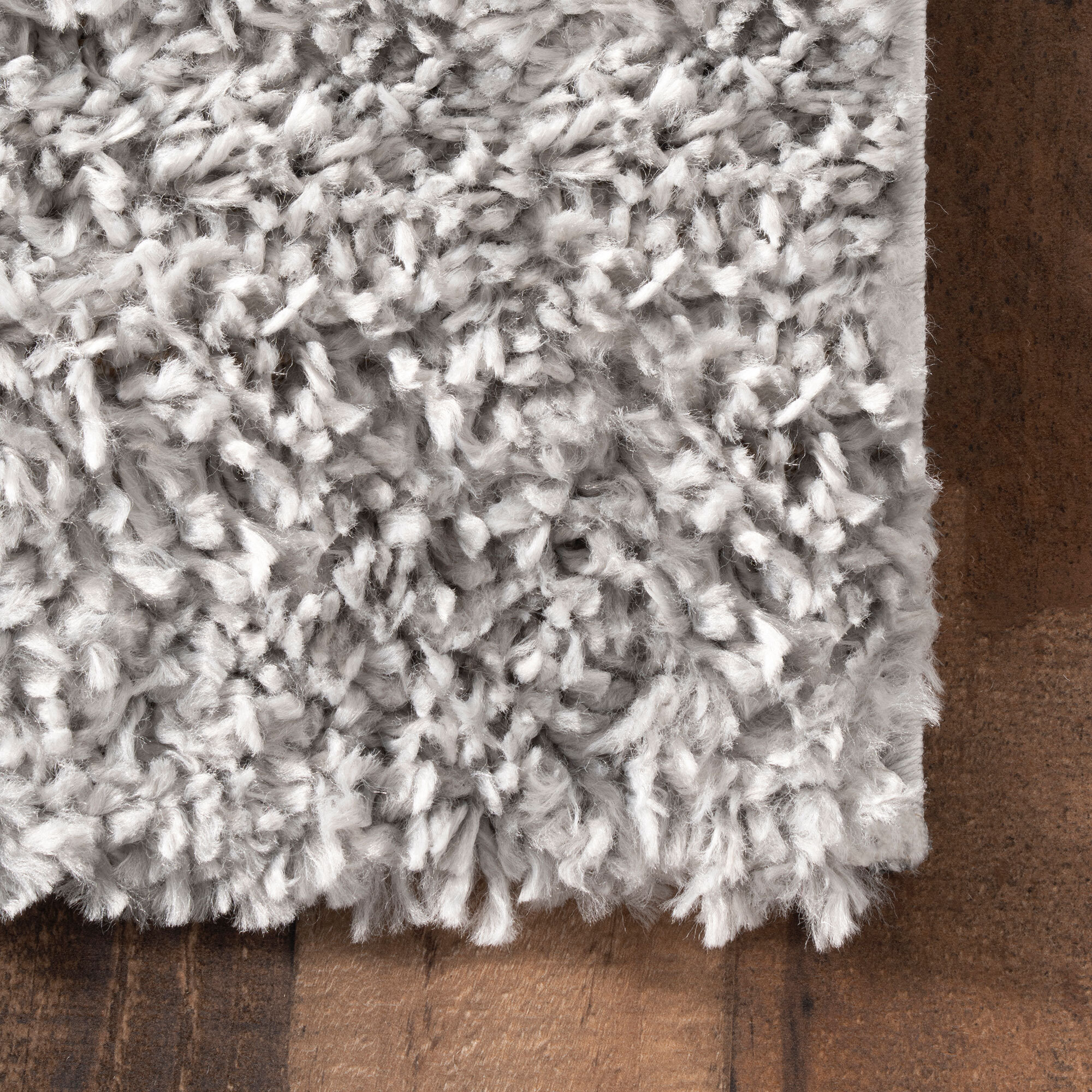 Luis Plain Grey Shaggy Rug