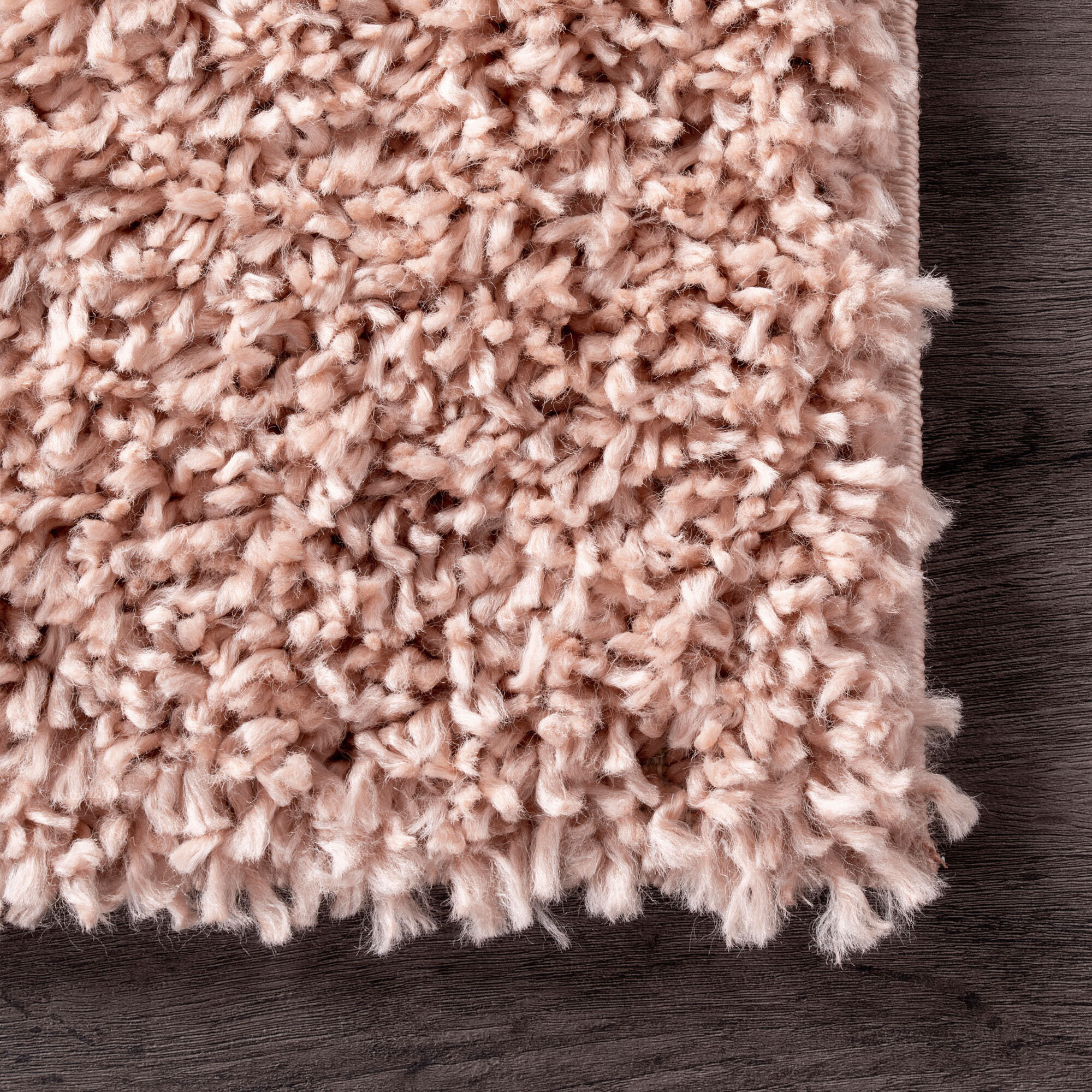 Luis Plain Pink Shaggy Rug