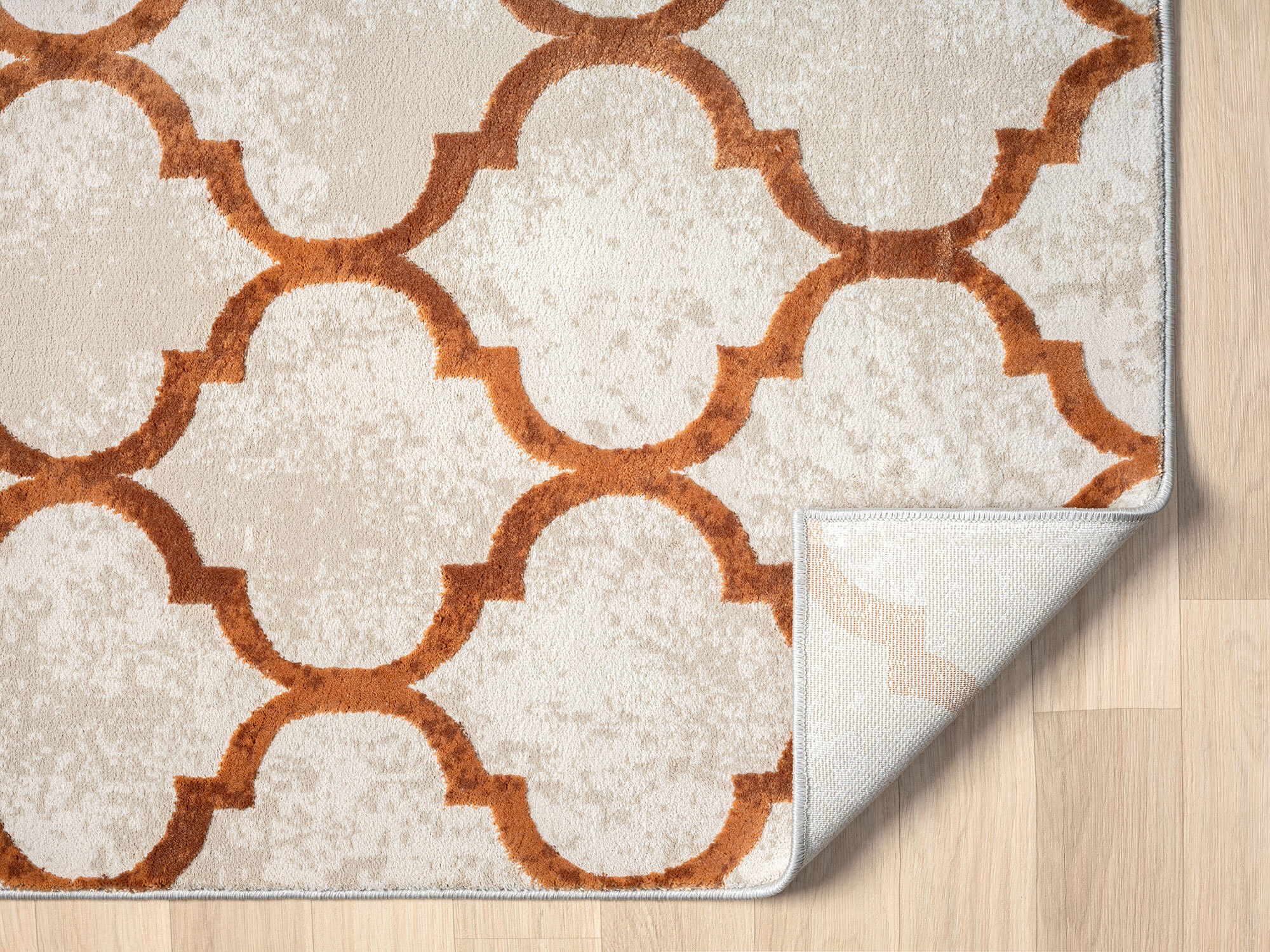 Loren Orange Moroccan Trellis Rug