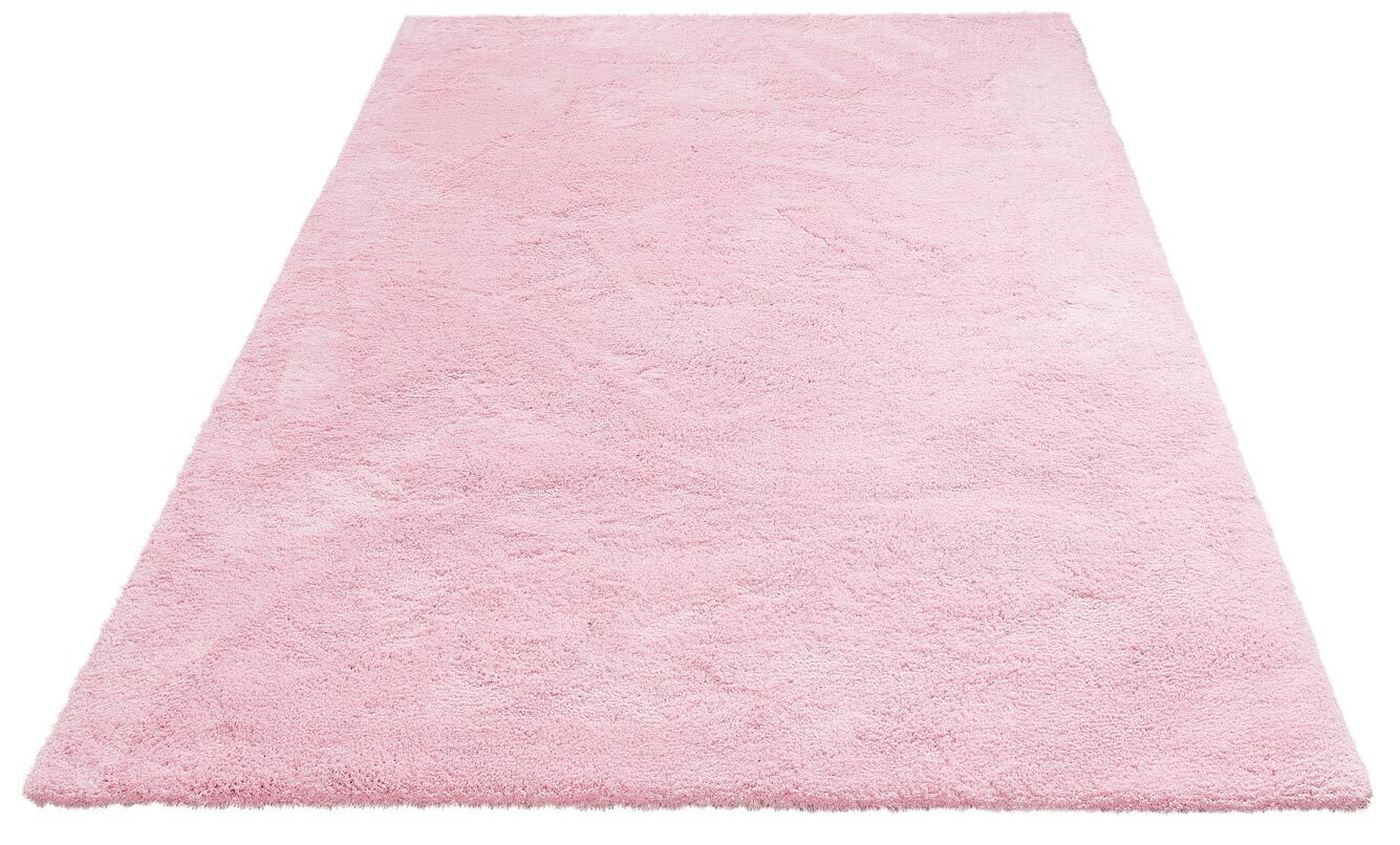 Levis Plain Pink Thick Shaggy Rug