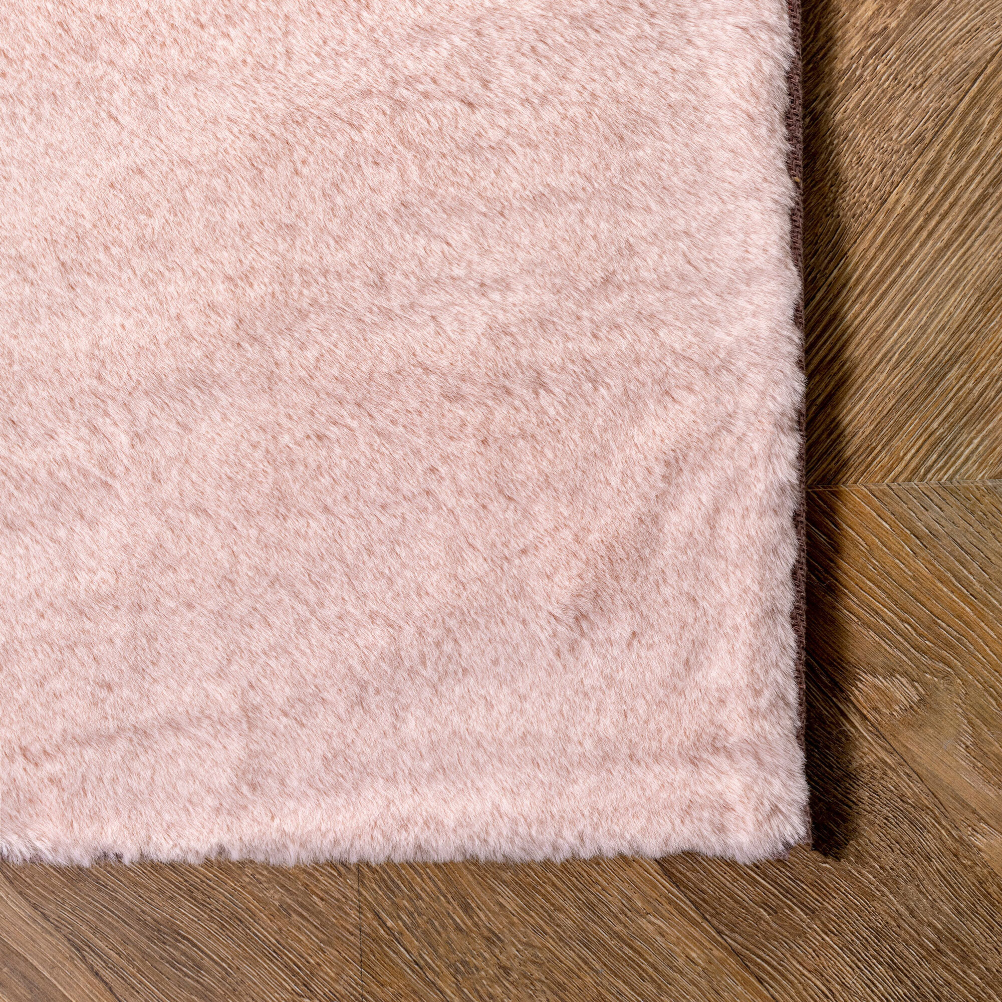 Sofi Pink Faux Rabbit Shaggy Rug