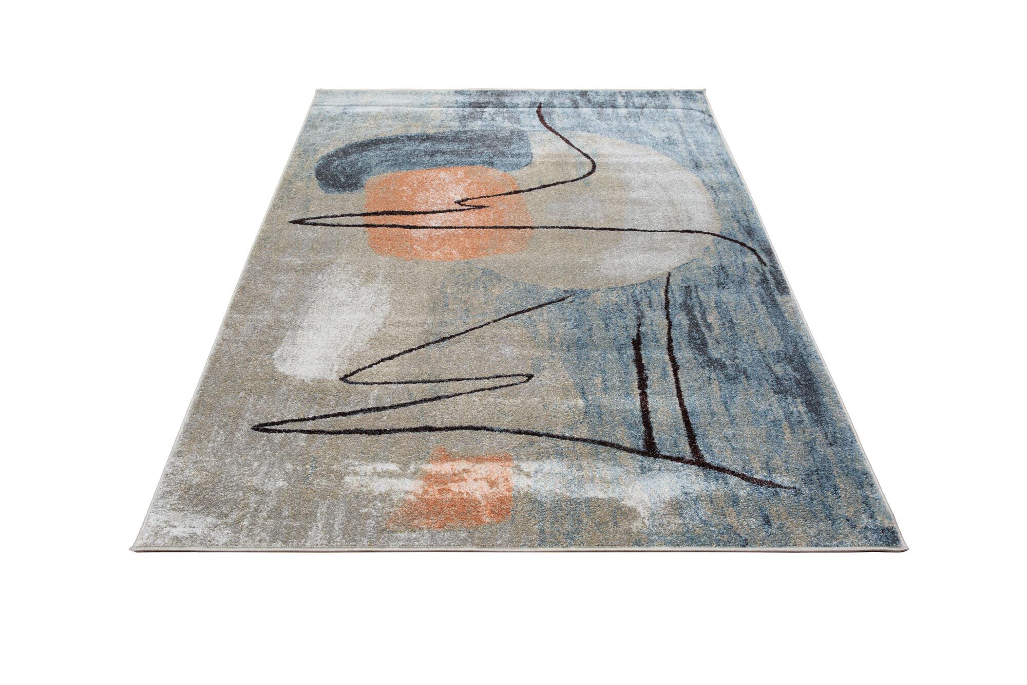 Vivid Modern Abstract Rug