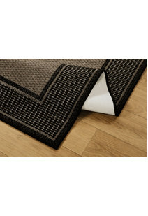 Soleil Black Border Flatweave Rug