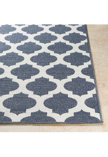 Ambient Blue Outdoor Trellis Rug