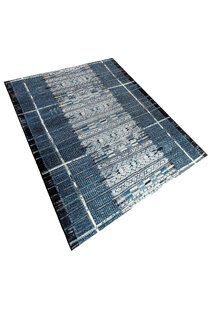 Aperto Blue Tribal Pattern Rug