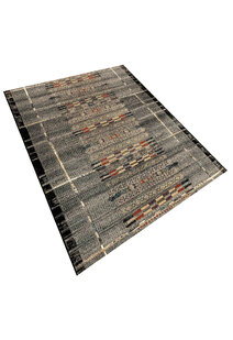 Aperto Grey Tribal Pattern Rug