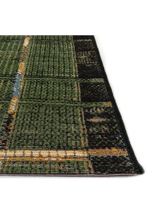 Aperto Green Tribal Pattern Rug