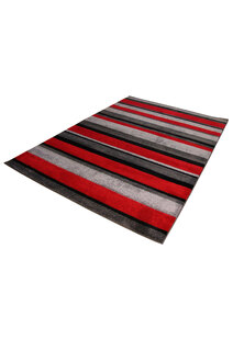 Bonnie Modern Red Striped Rug