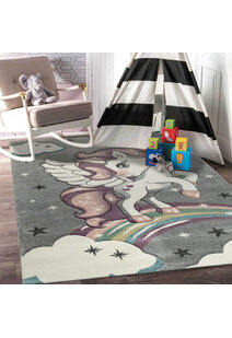 Charlie Flying Unicorn Kids Rug