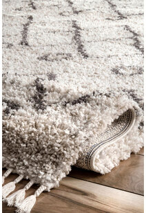 Charles Beige Moroccan Shag Rug